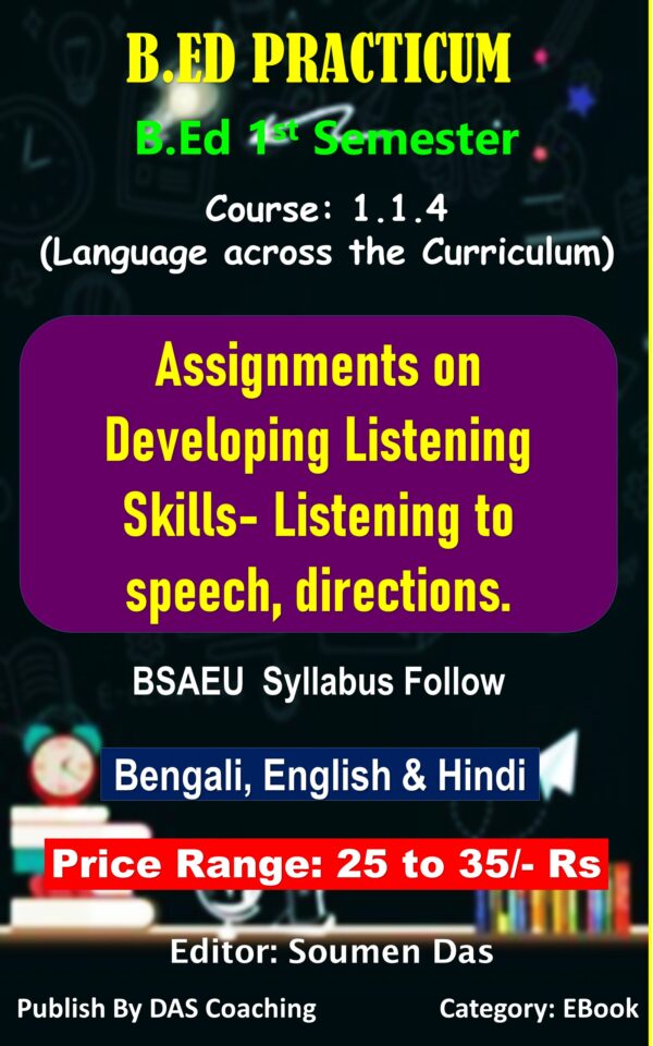 Assignments on Developing Listening Skills | Language Across the Curriculum